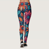 African Daisy Pattern Fris en levendig Leggings (Achterkant)