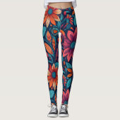 African Daisy Pattern Fris en levendig Leggings (Voorkant)