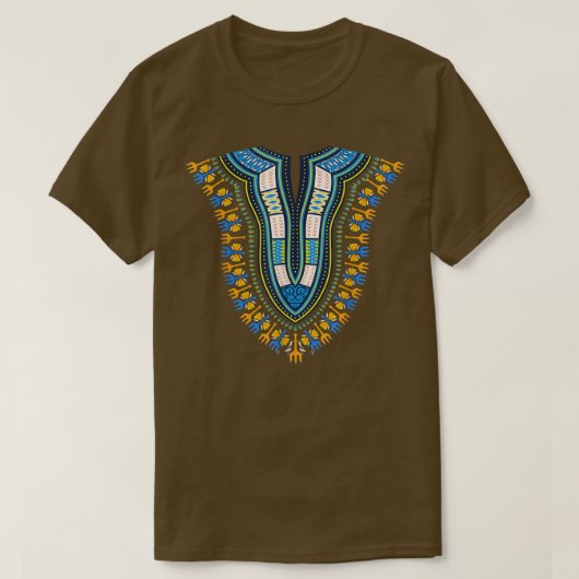 African Dashiki Kente Print Traditional Cloth Mann T-shirt (Design voorkant)
