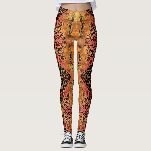 African Design Giraffe Leggings (Voorkant)