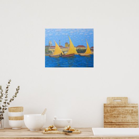 African Dhow at Zanzibar Poster (Keuken)