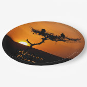 African Dream sunset romantic foto met tekst Papieren Bordje (Gekanteld)