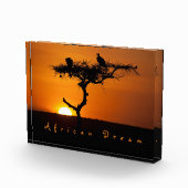 African Dream sunset romantic foto with text (Rechts)