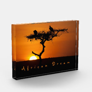 African Dream sunset romantic foto with text