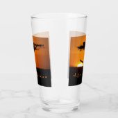 African Dream sunset romantic foto with text Glas (Rechts)
