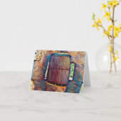 African Drum Wenskaart Kaart (Gele Bloem)