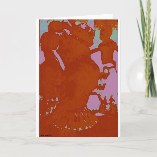 African Drummers-Tribal ArtBlank Wenskaart Kaart (Voorkant)