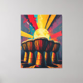 African Drums Wall Art – gedurfde Abstracte muziek Canvas Afdruk (Voorkant)