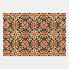 African Earth Naadloze Etnische Patroon Set 1 Inpakpapier Vel