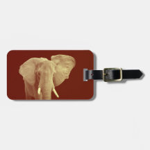 African Elephant - Adres Bagagelabel