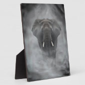 African Elephant in Misty Fog Serene Impasto Fotoplaat (Zijkant)