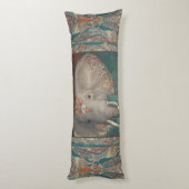 African Elephant India Etnische Tribal Boho Blauwg Lichaamskussen (Achterkant (Verticaal))
