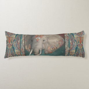 African Elephant India Etnische Tribal Boho Blauwg Lichaamskussen