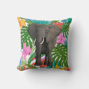 African Elephant Jungle Safari Animal wildlife Art Kussen