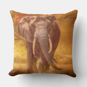 "African Elephant Nobility" 20X20 Kussen