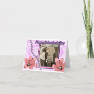 African Elephant Note Kaart