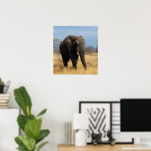 African Elephant Poster Print (Thuiskantoor)