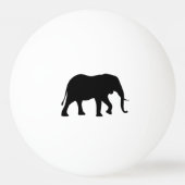 African Elephant Silhouette Pingpongbal (Achterkant)