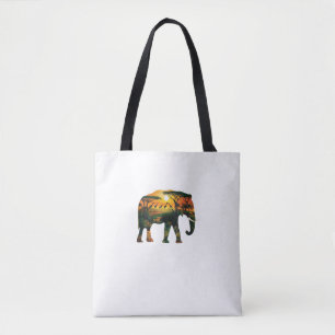 African Elephant Sunset Safari Natuur Lovers Shirt Tote Bag