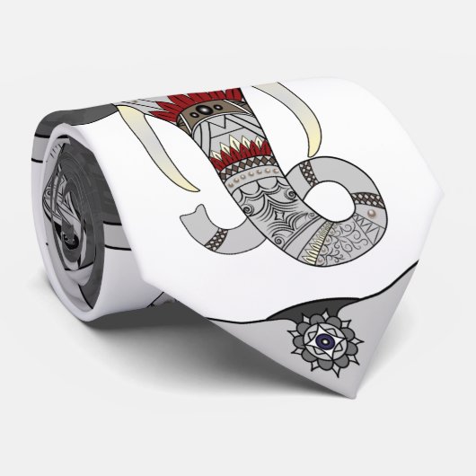 African-Elephant-Tribal Stropdas (Opgerold)