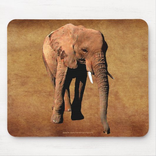African Elephant Wildlife Supporter Mousepad Muismat (Voorkant)