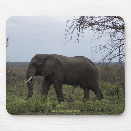 African Elephant Wildlife Supporter Mousepad Muismat (Voorkant)