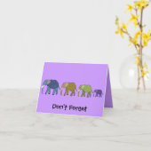 African Elephants Birthday Kaart (Gele Bloem)