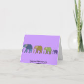 African Elephants Birthday Kaart (Achterkant)