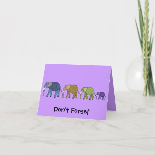 African Elephants Birthday Kaart (Voorkant)
