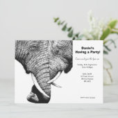 African Elephants Party-uitnodiging Kaart (Staand voorkant)