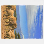 African Elephants Safari Fleece Deken (Voorkant (Horizontaal))