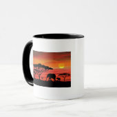 African Elephants Sunset Mok (Voorkant links)