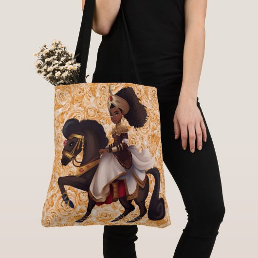 African Equestrian Princess Grote Canvas tas (Dichtbij)