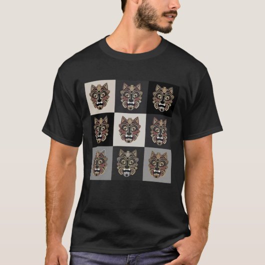 African Ethnic Art Pattern T-shirt (Voorkant)