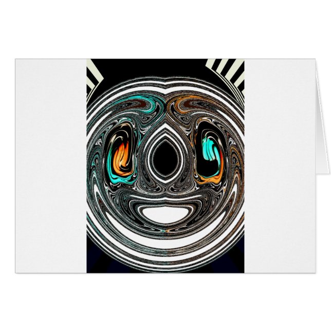 African Ethnic Doodle Zebra Textured Art Print (Voorkant Horizontaal)