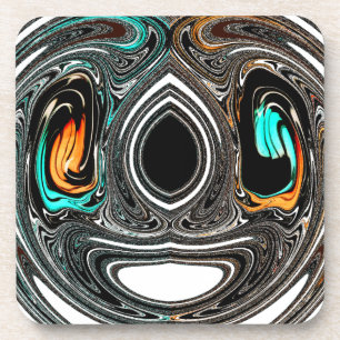 African Ethnic Doodle Zebra textured Art Print Bier Onderzetter