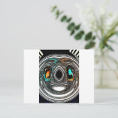 African Ethnic Doodle Zebra textured Art Print Briefkaart (Staand voorkant)