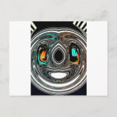 African Ethnic Doodle Zebra textured Art Print Briefkaart (Voorkant)