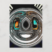 African Ethnic Doodle Zebra textured Art Print Briefkaart (Voorkant)