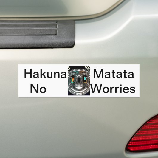 African Ethnic Doodle Zebra textured Art Print Bumpersticker (Op auto)