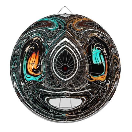 African Ethnic Doodle Zebra textured Art Print Dartbord (Voorkant)