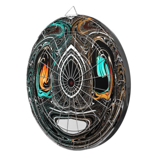 African Ethnic Doodle Zebra textured Art Print Dartbord (Voorkant Rechts)