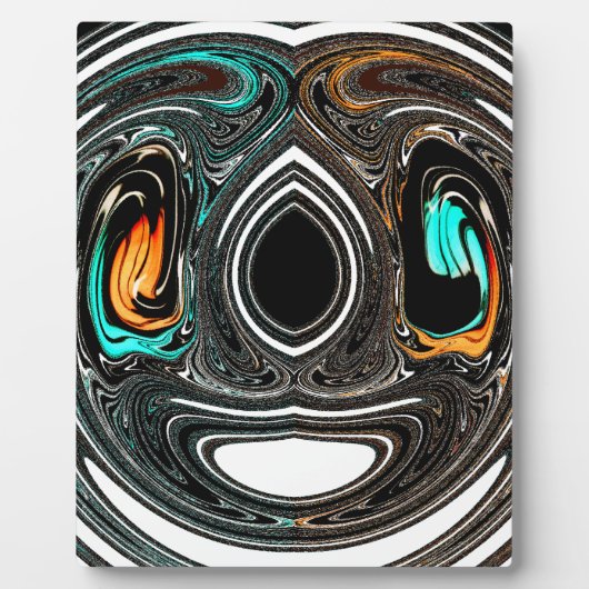African Ethnic Doodle Zebra textured Art Print Fotoplaat (Voorkant)