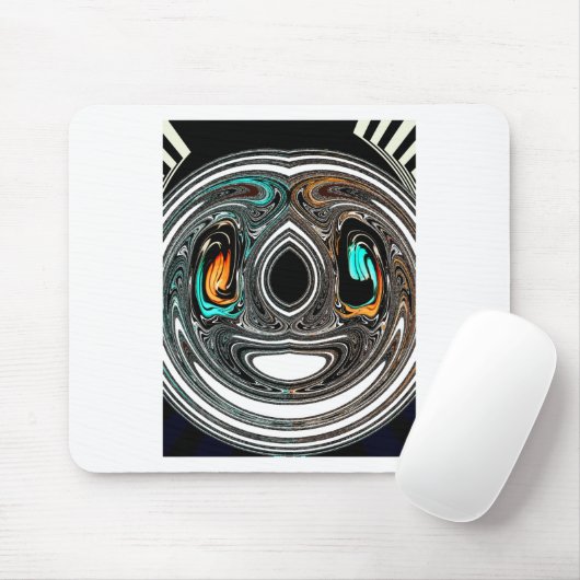 African Ethnic Doodle Zebra textured Art Print Muismat (Met muis)