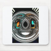 African Ethnic Doodle Zebra textured Art Print Muismat (Voorkant)