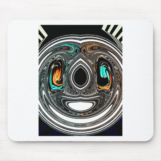 African Ethnic Doodle Zebra textured Art Print Muismat (Voorkant)