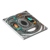 African Ethnic Doodle Zebra textured Art Print Notitieblok (Schuin)