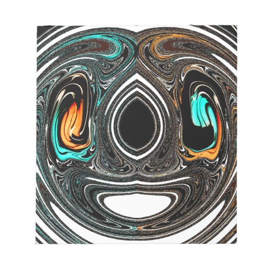 African Ethnic Doodle Zebra textured Art Print Notitieblok (Voorkant)