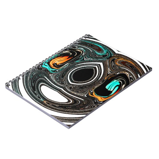 African Ethnic Doodle Zebra textured Art Print Notitieboek (Linkerzijde)