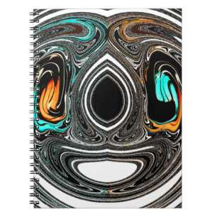 African Ethnic Doodle Zebra textured Art Print Notitieboek